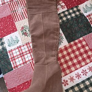 Shoe Dazzle Elegant Brown Knee-High Boots